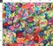 Bohemian Bright Flora Eclectic Hand Painted Flower Garden Summer Spring Colorful Rose Dots Bold Floral Painting Texture Funky Unique Abstract Custom Printed Fabric by Spoonflower Various Fabrics by the Yard or Fat Quarter